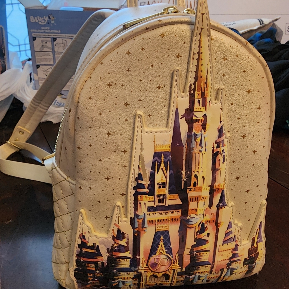 Loungefly Disney 50th Anniversary Backpack Magic Kingdom Cinderella Castle